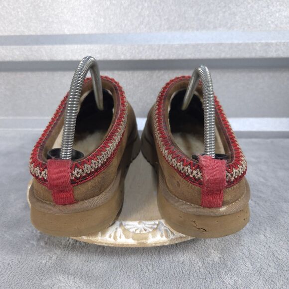 UGG Tan Slippers with Red Accent - Picture 6 of 12